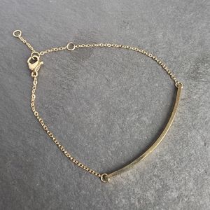 Gold tone danity bar bracelet 6'' 6.5'' 7'' for small wrist